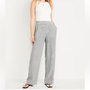Old Navy Striped Linen Pants